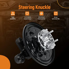 Rear Passenger Steering Knuckle with Hub for Subaru Forester 2001–2008