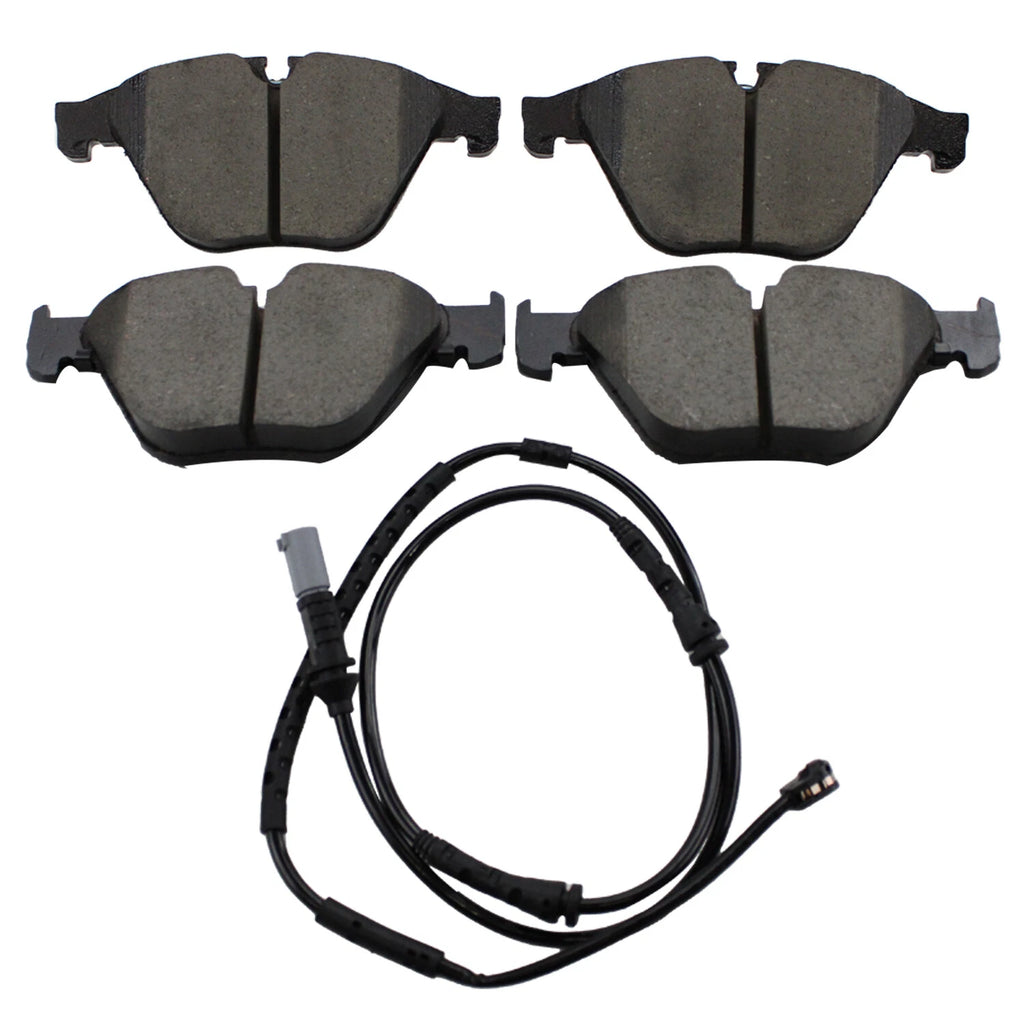 Set of 4 Akebono Euro Front Ceramic Slotted Brake Pads for BMW F10 F12 F13 F06