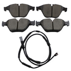 Set of 4 Akebono Euro Front Ceramic Slotted Brake Pads for BMW F10 F12 F13 F06