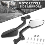 Universal Black Anti-Glare Side View Mirrors for Naked Bikes (Fit)