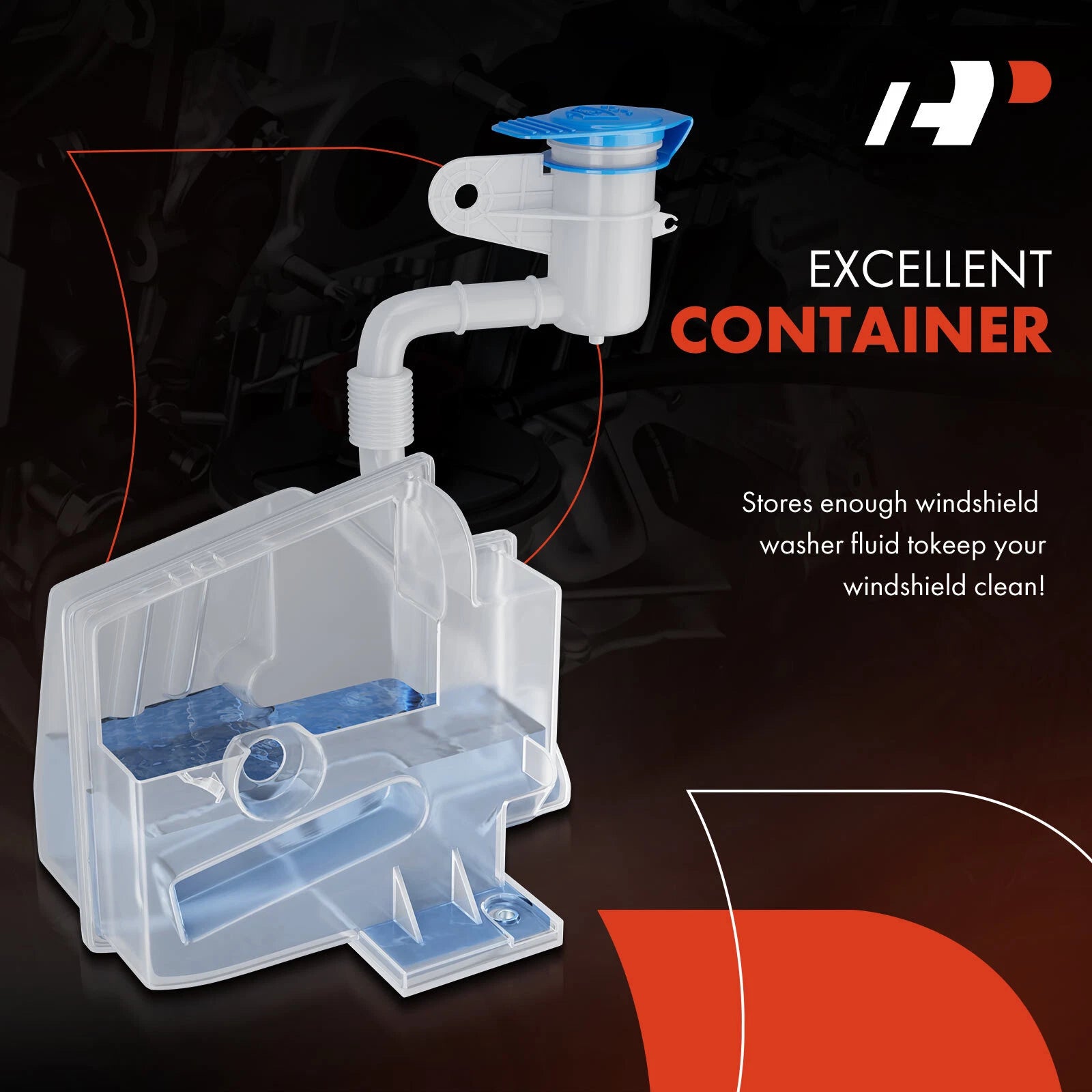 Windshield Washer Reservoir with Cap for Jeep Grand Cherokee