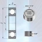 10 Pcs 1.5x4x2mm Deep Groove Ball Bearings 681XZZ for Automotive 