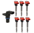 Hitachi Camshaft Position Sensor & 6 Ignition Coils Kit for Audi VW V6