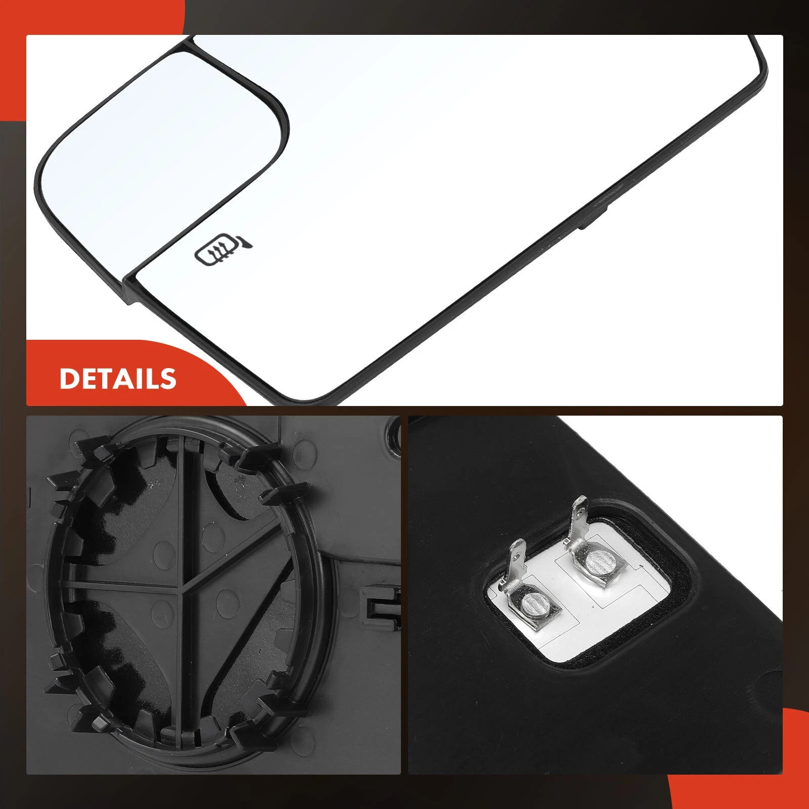 Driver Power Mirror Glass with Spotter & Heated for Ford Expedition