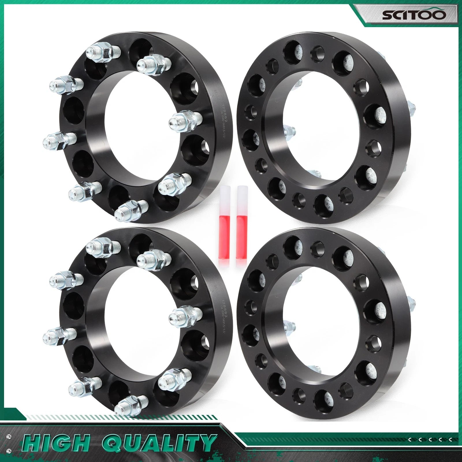 Set of 4 Wheel Adapters 8x6.5 to 8x170 M14x1.5 for GMC Savana 2500 3500 (2003–2023)