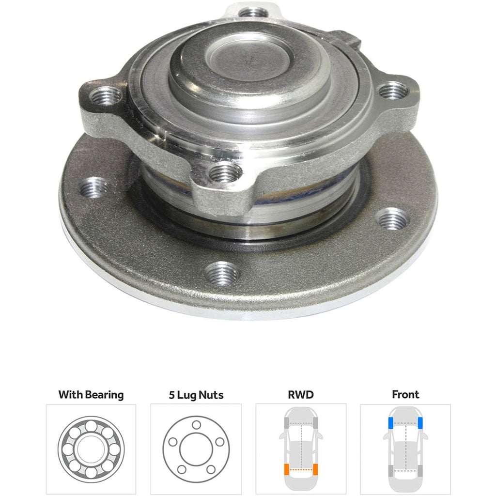 2X Front Wheel Hubs for BMW 328 323 330 325 Coupe