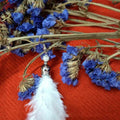 Earrings / Feather Dangle Hyperbolic Wire Jewelry Women