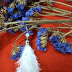 Earrings / Feather Dangle Hyperbolic Wire Jewelry Women