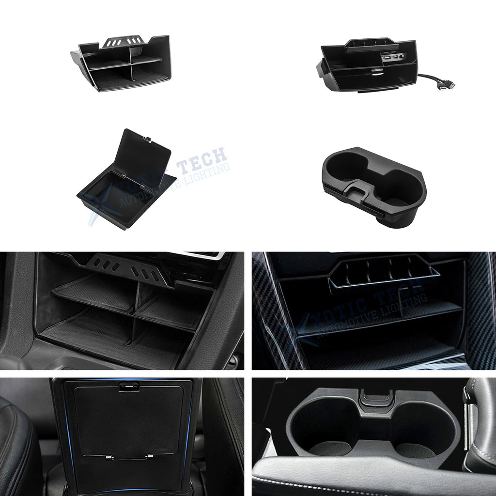 Center Console Armrest Box Organizer Insert with Cup Holder for Honda Civic (2016–2021)