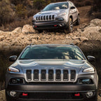 Front Grille Trim Black Insert for Jeep Cherokee (2014–2018) Honeycomb Mesh