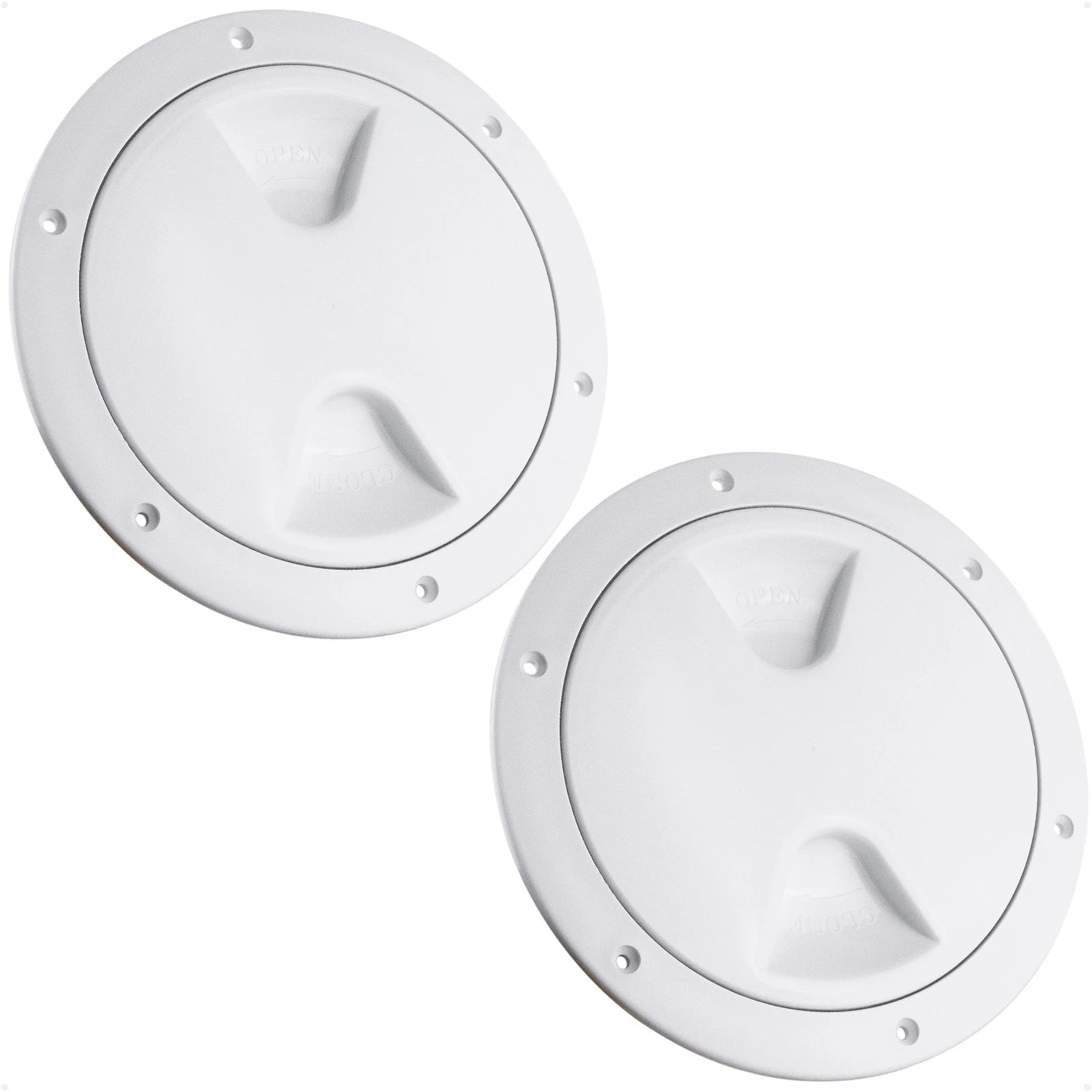 2-Pack 4" Round Inspection Deck Plate Hatch for Marine Applications