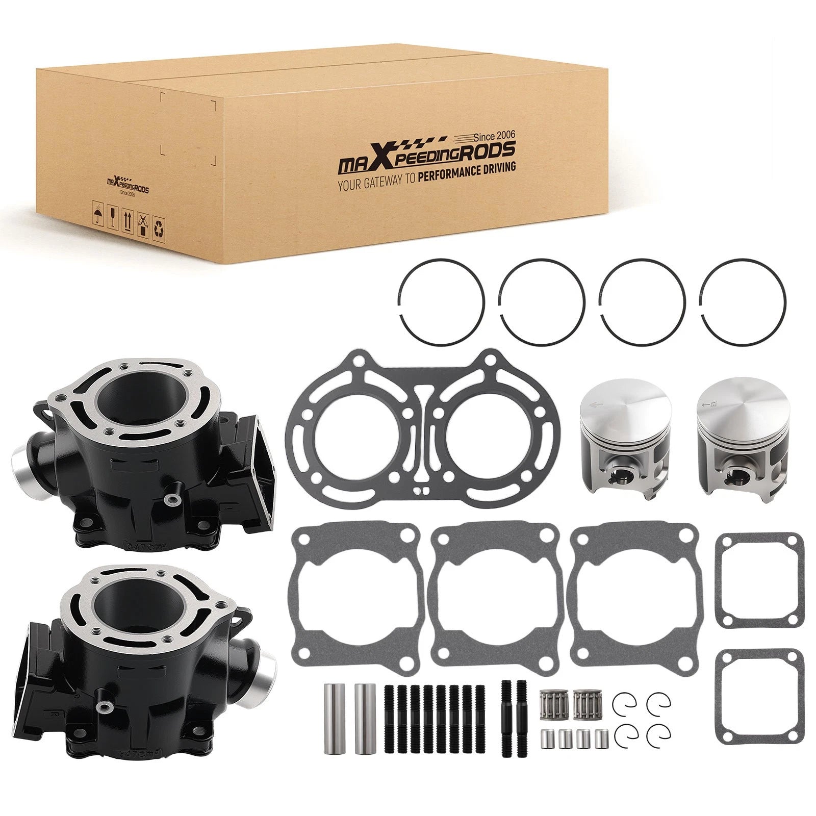 Cylinder Piston Kit w/ Gaskets for Yamaha Banshee 350 (1987–2006) 64mm Bore
