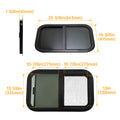 2PK Tinted Glass Sliding Windows for RV Camper (16" x 25")
