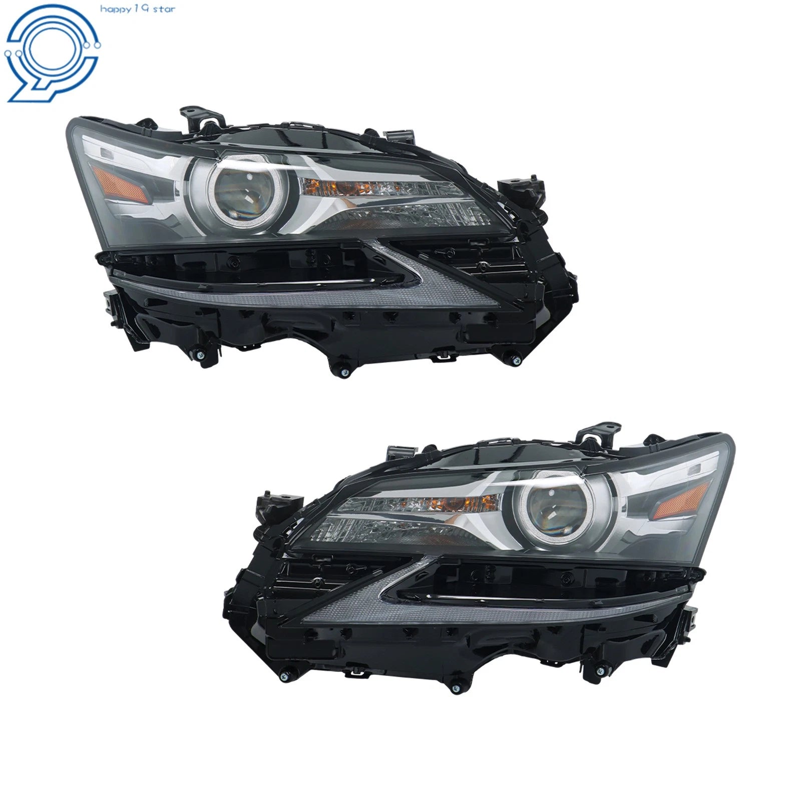 Set of 2 LED Headlights Assembly for Lexus GS450h GS350 GSF (2016–2018)