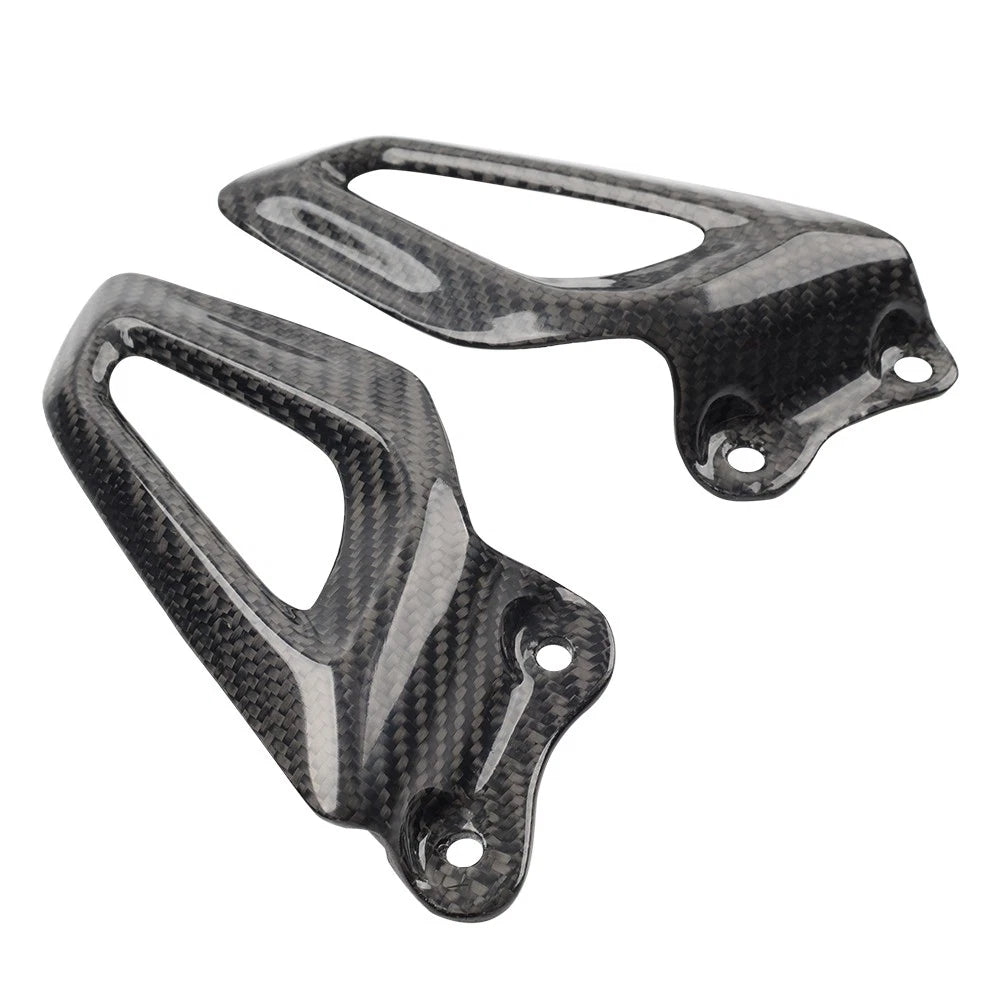 Carbon Fiber Rearset Footrest Plate Heel Guard for BMW S1000RR (2019–2024), M1000RR (2021+)