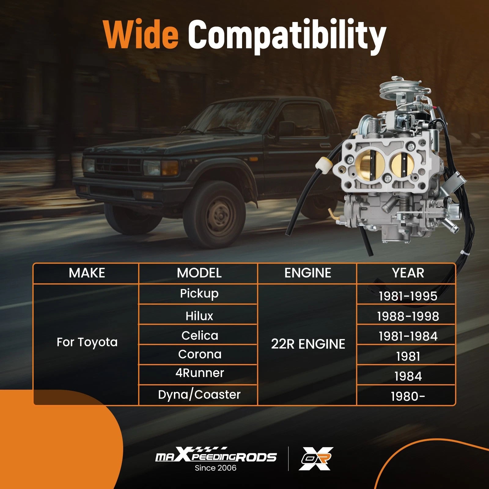 Electric Choke Carburetor for Toyota Pickup (1981-1995)
