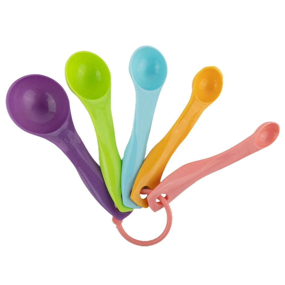 2X Measuring Spoon Set for Kitchen Use (Colorful Plastic)