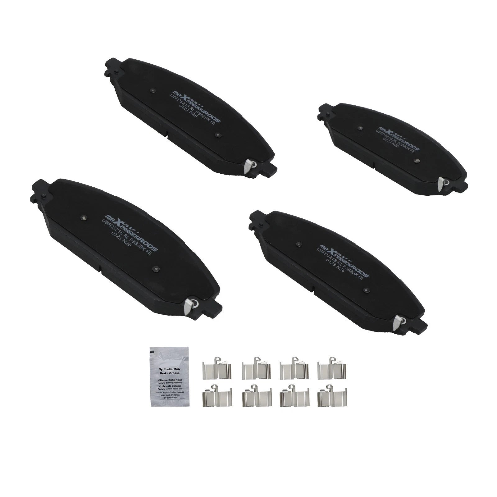 Set of 4 Front Brake Pads for Jeep Grand Wagoneer (2022–2024) Ram 1500 (2019–2025) D2179