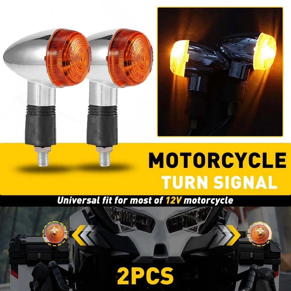 2X Amber Turn Signal Lights for Suzuki Boulevard C50 C90 M50 (2005–2023)