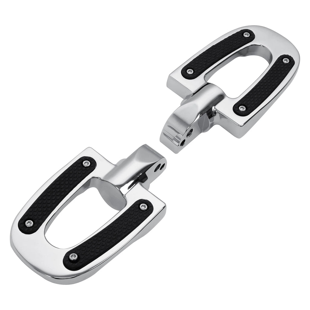 Chrome Passenger Footpegs for Harley Softail Fat Bob Low Rider Sport Glide (2018–2024)