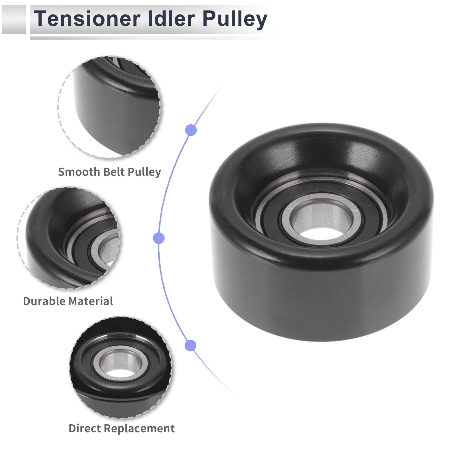 Drive Belt Idler Pulley for Hyundai Tucson (2006–2018) No. 25282-25000/25282-G000