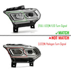 Full LED Projector Headlight for Dodge Durango (2021–2025) Chrome Left