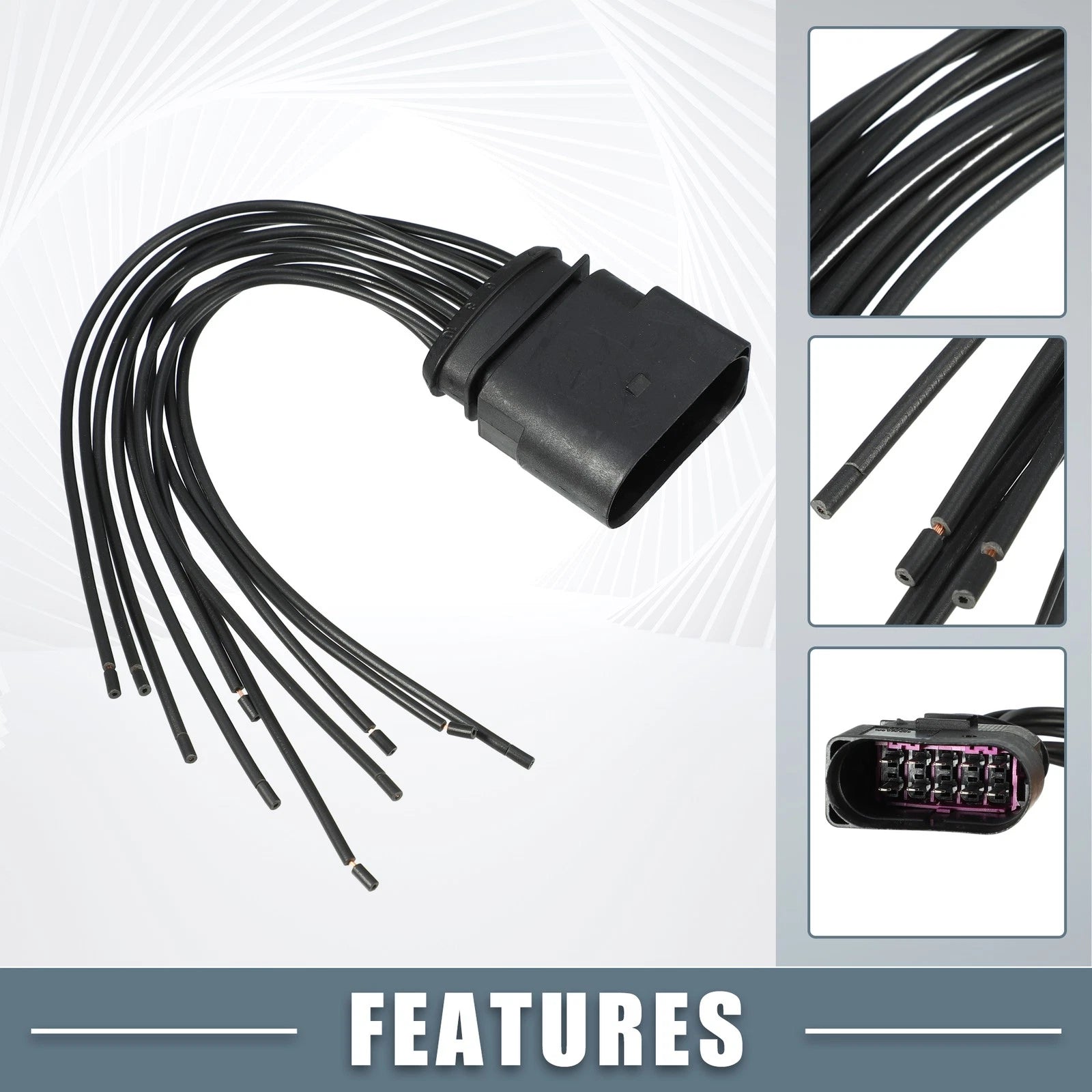 Set of 1 Light Wiring Socket Adapter 1J0973735/1J0973835 for Volkswagen Passat 