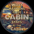 Round metal sign for cabin decor (2624)