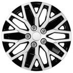 16 Inch Silver Black Hubcaps Wheel Covers Replacement for Universal Steel Wheels