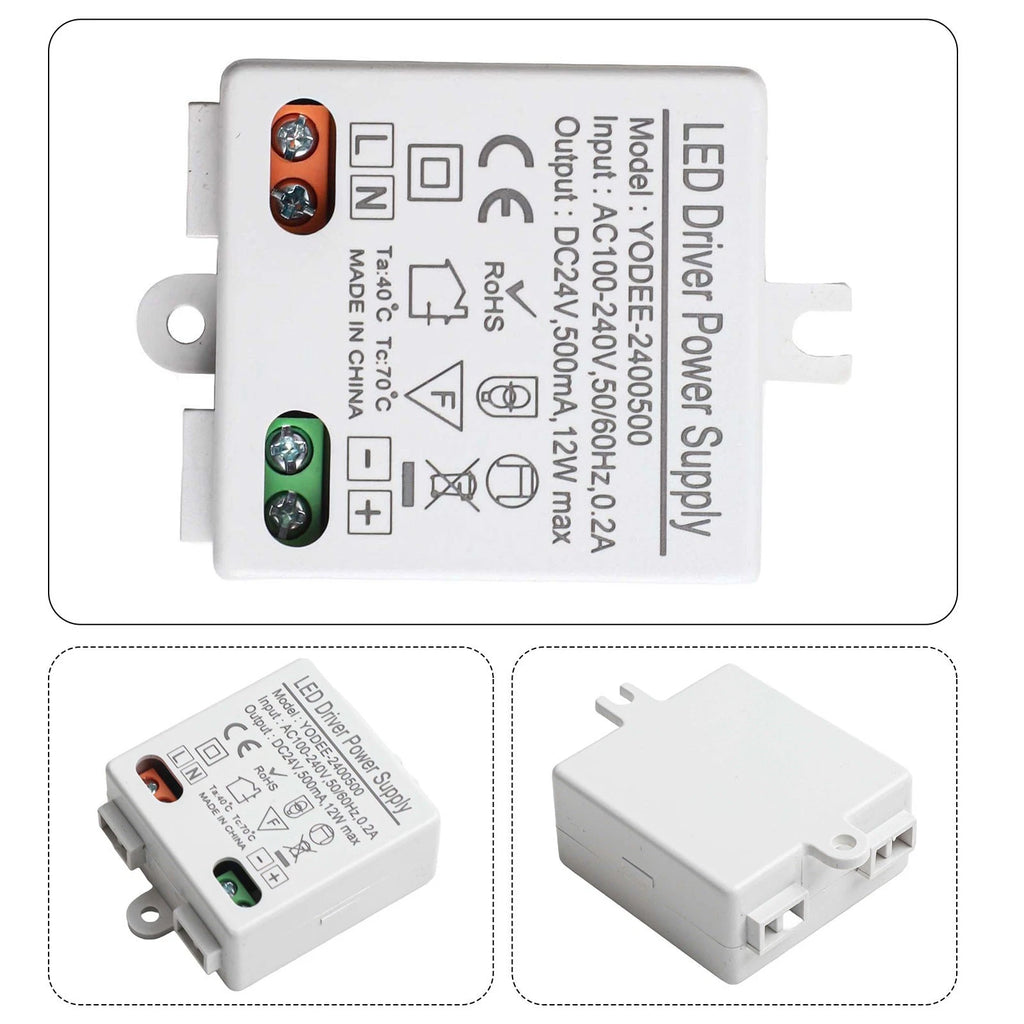 24V 12W LED Power Supply Adapter for Strip Lights and Displays (No Years)
