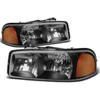 Black Housing Headlight & Smoked LED Fog Light Kit for Sierra/Yukon (1999–2006)