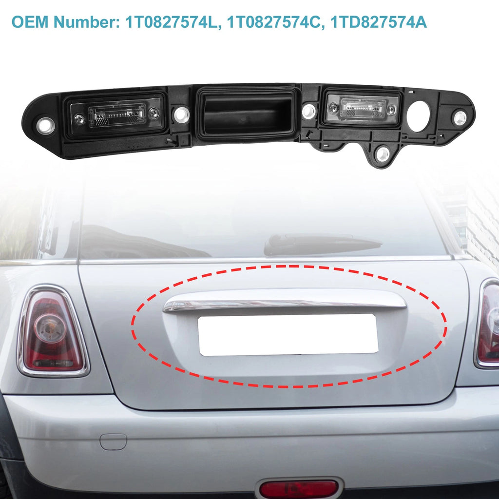 Rear Trunk Handle with Lamp for Volkswagen (1T0827574L, 1T0827574C, 1TD827574A)