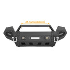 Black Steel Front/Rear Bumper with LED Lights for Toyota Tacoma (2016–2023)