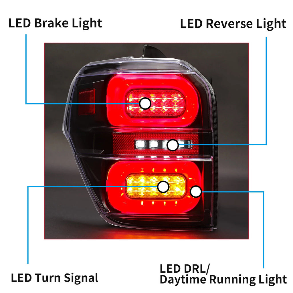 Full LED Tube Tail Lights for Toyota 4Runner (2010-2023)