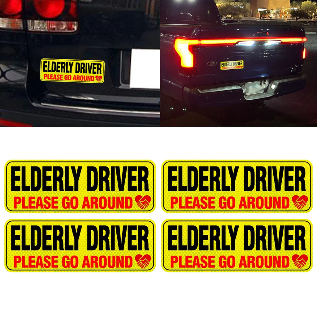 Reflective Senior Driver Car Magnet for Elderly Drivers (2010–2020)