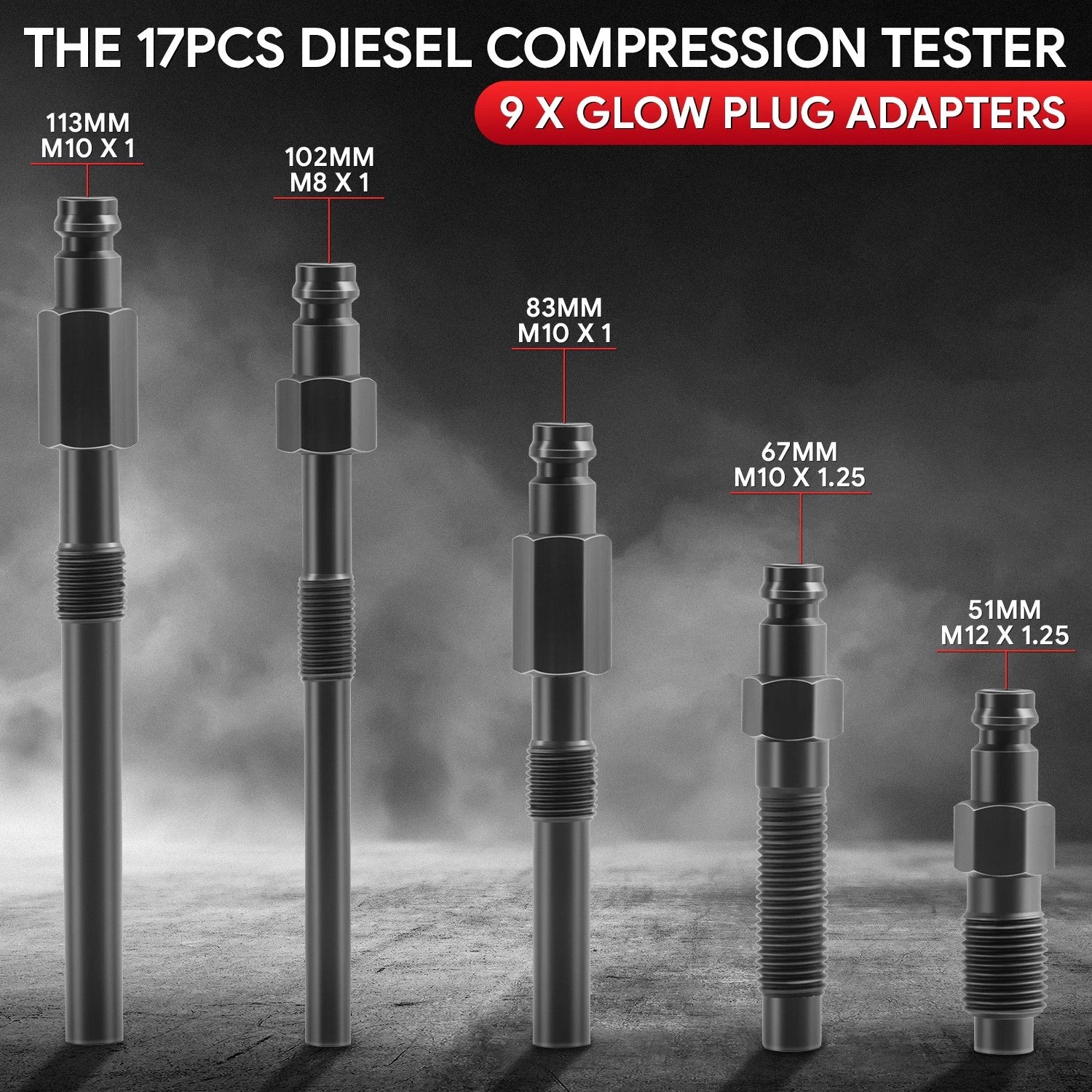 Compression Tester Tool Kit for Diesel Engines (TU-15B)