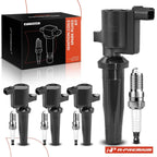Set of 4 Ignition Coils & Iridium Spark Plugs for Ford Escape (2005–2008)