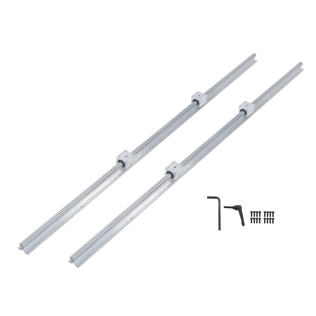 2Pcs SBR20 Linear Shaft Rail with 4Pcs SBR20UU Bearings for Automotive Use