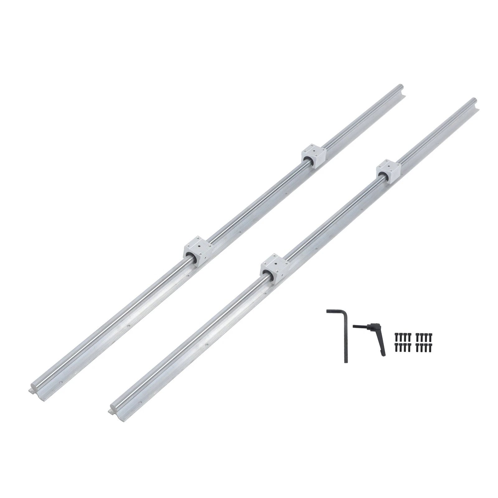 2Pcs SBR20 Linear Shaft Rail with 4Pcs SBR20UU Bearings for Automotive Use