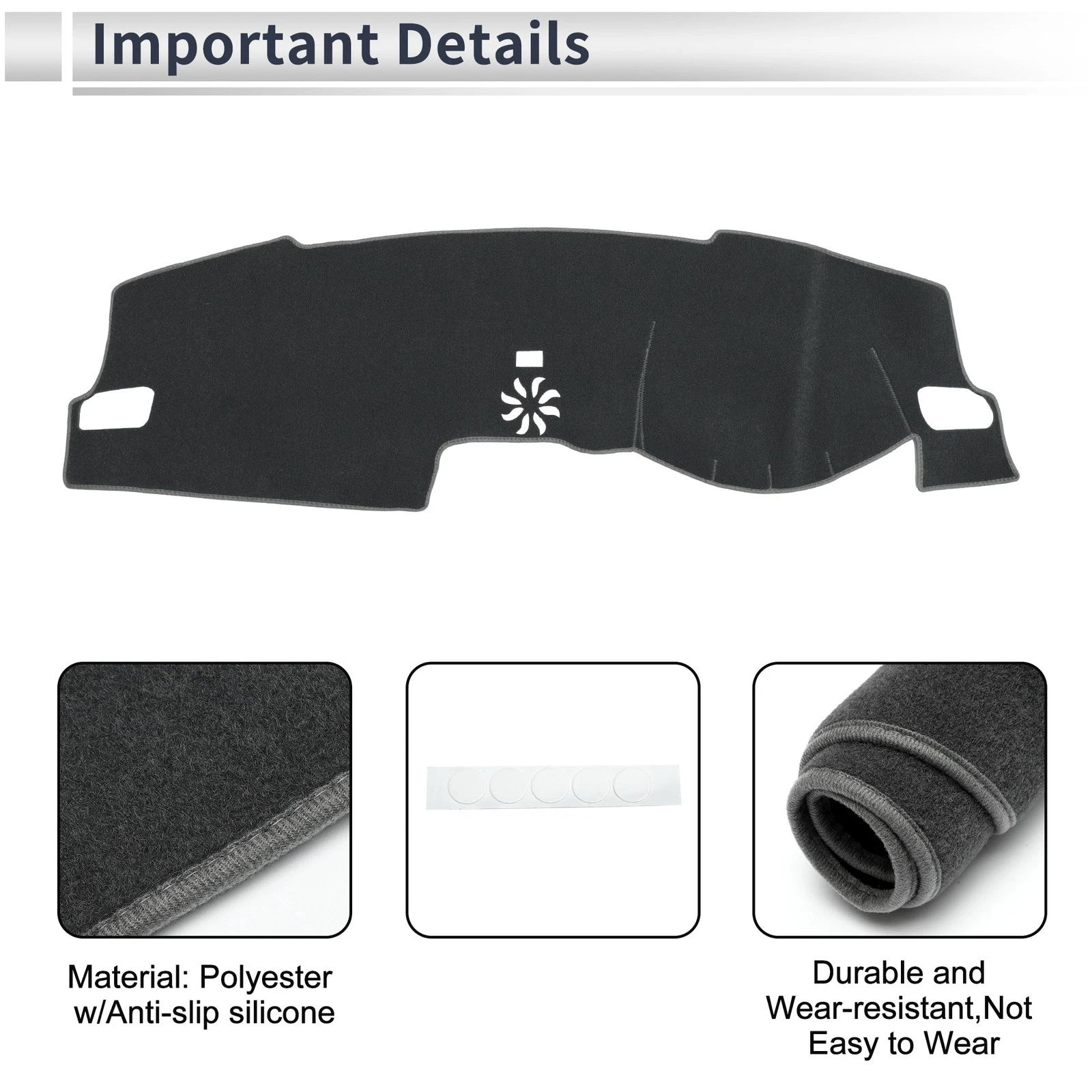 Dashboard Cover Mat for Honda Civic FL5 (2022–2024) Sun Protector Gray