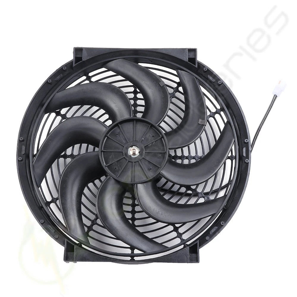 2X 14" Radiator Condenser Cooling Fan for GMC Envoy Savana Yukon (2002–2009)