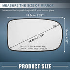 Heated Mirror Glass Right 68101146AA for Chrysler 200, Dodge Charger (2011–2021)
