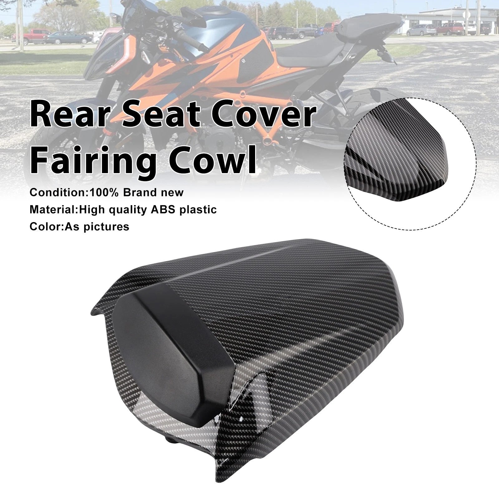 Rear Pillion Seat Cover Fairing Cowl for KTM 1290 Super Duke R (2014–2019) Carbon