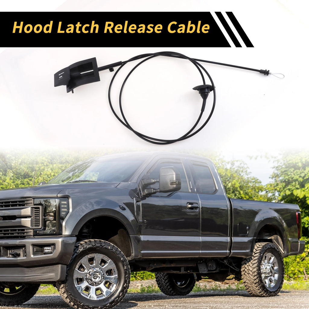 Hood Latch Release Cable for Ford F-150 F-250 F-350 Bronco (1987–1991) No.E7TZ16916A