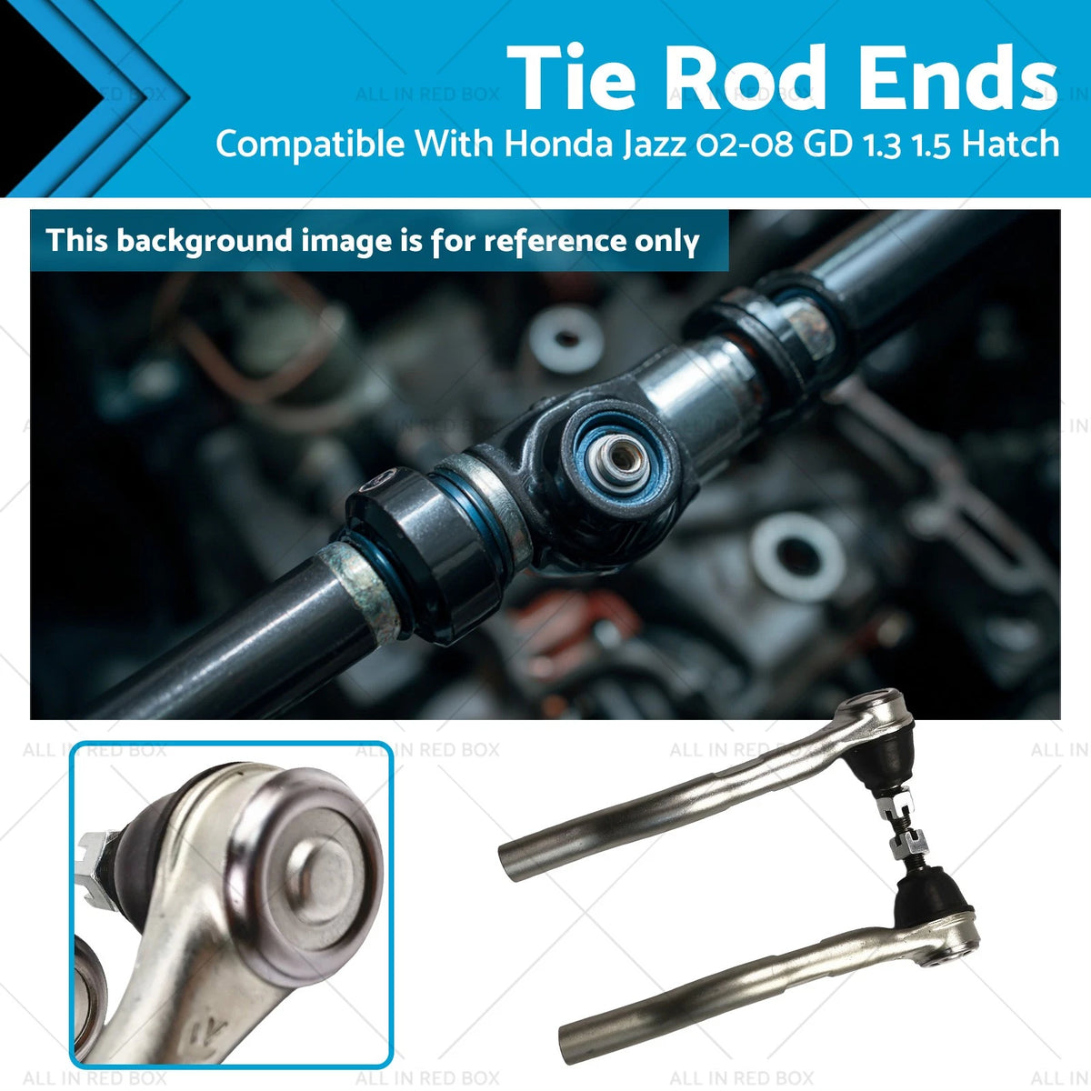 Outer Tie Rod Ends LH+RH for Honda Jazz (2002–2008) GD 1.3 1.5 Hatchback