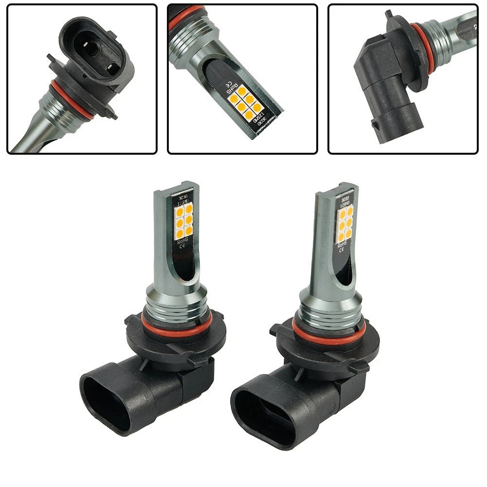 2X 9006 HB4 3000K Golden Yellow 108W LED Fog Lights for Driving Bulbs