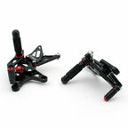 Rearsets Footpegs Pedals for Kawasaki ZX-6R Ninja (2009–2020) Blk T9