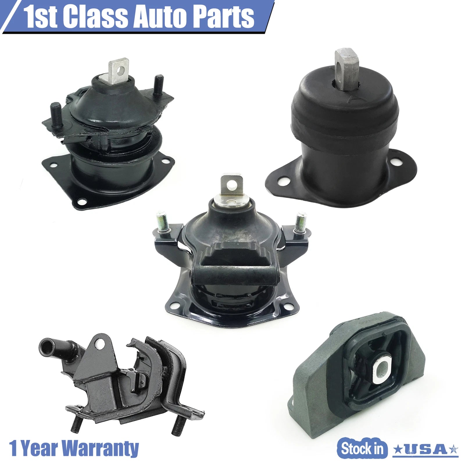 5PCS Engine Motor & Trans Mount for Honda Accord 2005–2007 3.0L Manual
