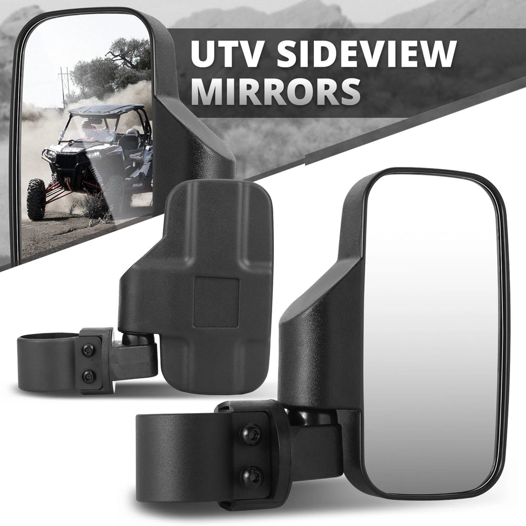 Universal UTV Side View Mirrors for Roll Cage Bar Mount (1.75" 2")