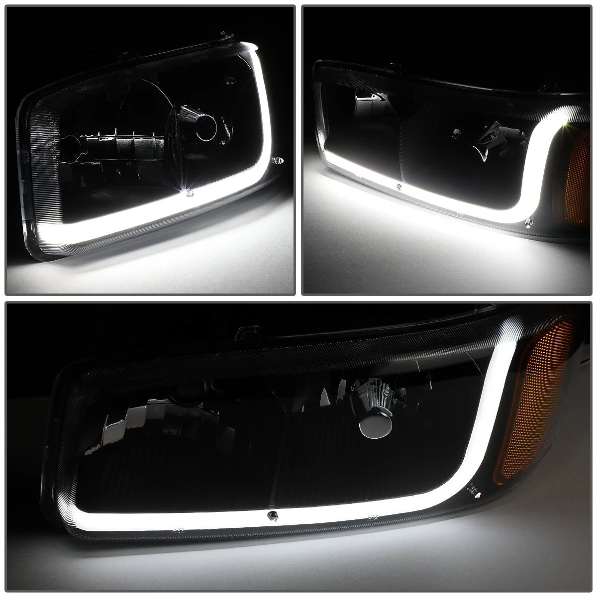 LED DRL Headlight Bumper Lamps for GMC Sierra 1500 Denali (2002–2007)